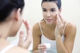 cream on face